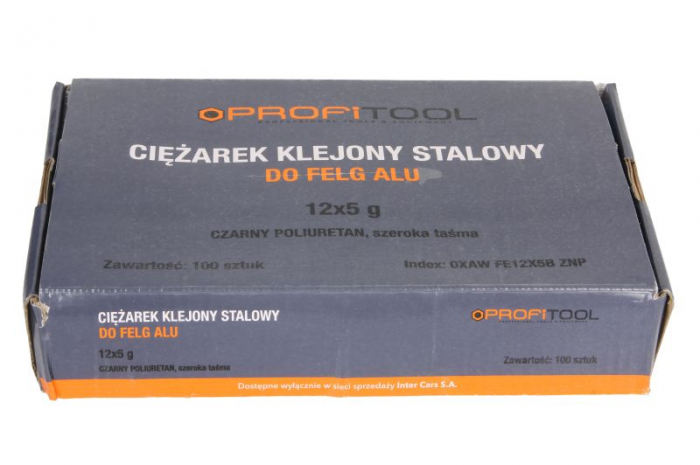 Greutate vulcanizare oţel, negru, 5g, 12x5g, banda larga; pictura; zincat (pret pt: 100buc) [1]