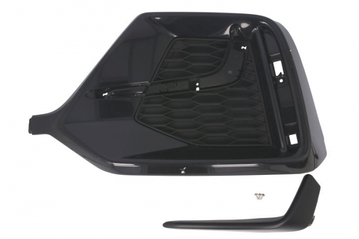 Grila bara fata partea spate dreapta cu dunga neagra plastic, negru mat potrivit HONDA CIVIC X dupa 2020 [3]