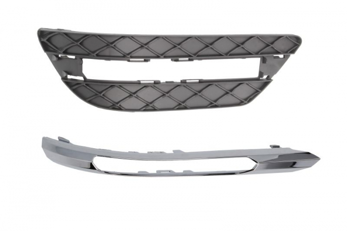 Grila bara fata stanga AVANTGARDE/ELEGANCE, cu locas lumini zi, negru/crom MERCEDES Clasa C T-MODEL (S204), C (W204) intre 2011-2014 [1]