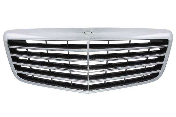 Grila fata AVANTGARDE, completa, negru/crom MERCEDES Clasa E intre 2006-2010 [2]