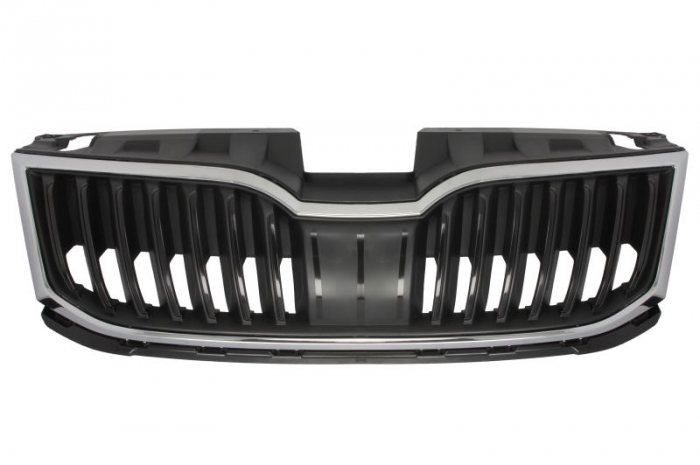 Grila radiator cu dunga, crom/negru potrivit SKODA OCTAVIA III 1.0-2.0D dupa 2012 [1]