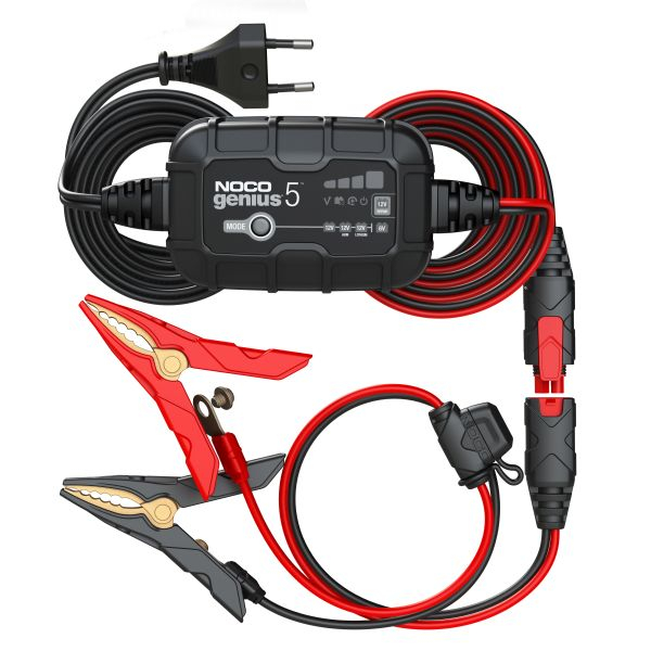 Incarcator baterii GENIUS5EU, voltaj incarcare: 6/12 V NOCO, curent schimbat: 5A, alimentare electrica: 120/240V, tip baterie: AGM/EFB/GEL/Li-Ion/MF/WET [3]
