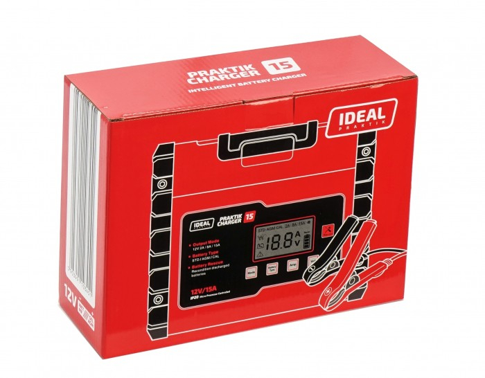 Incarcator baterii PRAKTIK CHARGER 15 LCD, voltaj incarcare: 12 V IDEAL, curent schimbat: 2/8/15A, alimentare electrica: 230V, tip baterie: AGM/EFB/GEL/MF/WET [3]