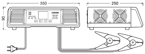 Incarcator baterii PRO 100A, putere incarcare: 12/24 V OSRAM, curent schimbare: 100A [3]