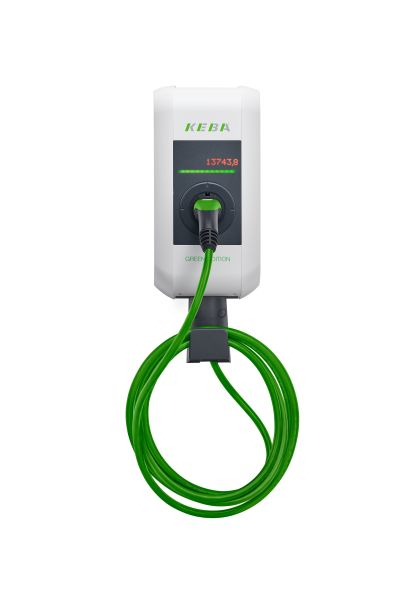 Incarcator perete P30 c-serie GREEN EDITION 126718, numar faze: 3, 22kW, colour: gri/alb, cablu tip 2 [2]