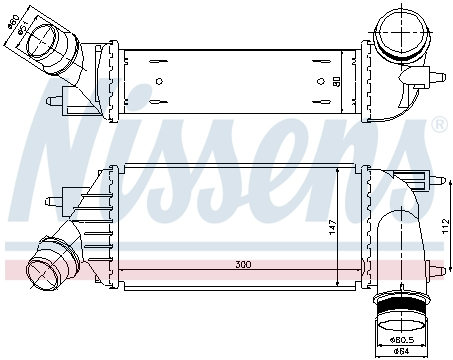Intercooler CITROEN C8, JUMPY; FIAT SCUDO; PEUGEOT 807, EXPERT, EXPERT TEPEE; TOYOTA PROACE 2.0D dupa 2006 [1]