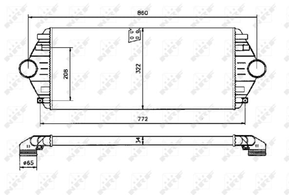 Intercooler CITROEN EVASION, JUMPY; FIAT SCUDO, ULYSSE; LANCIA ZETA; PEUGEOT 806, EXPERT 1.9D-2.1D intre 1994-2006 [1]