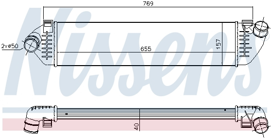 Intercooler FORD C-MAX, C-MAX II, FOCUS C-MAX, FOCUS II, FOCUS III, GRAND C-MAX, KUGA II, MONDEO IV 1.6D/1.8D/2.0D dupa 2003 [1]