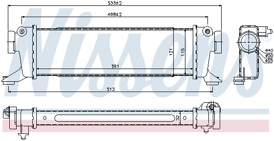 Intercooler MERCEDES Clasa A (W168), VANEO (414) 1.7D intre 1998-2005 [1]