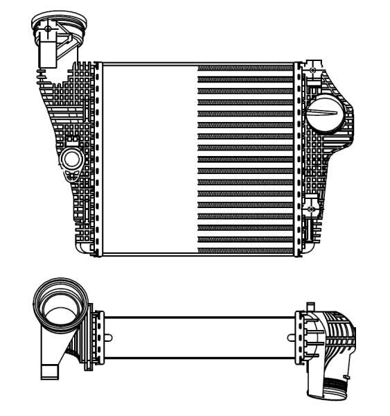 Intercooler partea stanga potrivit PORSCHE MACAN 3.0/3.6 02.14- [3]