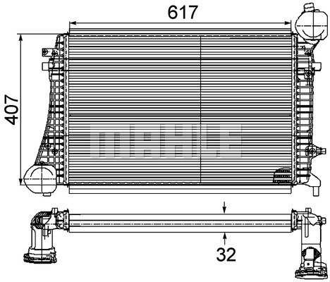 Intercooler potrivit AUDI A3; SEAT ALTEA, ALTEA XL, LEON, TOLEDO III; SKODA OCTAVIA II, SUPERB II; VW CADDY III, CADDY III/MINIVAN, EOS, GOLF PLUS V, GOLF V, JETTA III, TOURAN 1.9D/2.0D 10.04- [2]