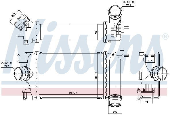 Intercooler potrivit DACIA LOGAN II, LOGAN MCV II, SANDERO II; NISSAN MICRA V; RENAULT CAPTUR I, CLIO IV 0.9/0.9LPG/1.0 10.12- [1]