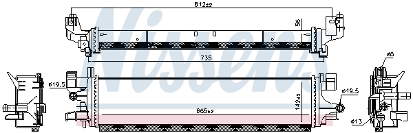 Intercooler potrivit FORD C-MAX II, FOCUS III, GRAND C-MAX, KUGA II, TOURNEO CONNECT V408 NADWOZIE WIELKO, TRANSIT CONNECT, TRANSIT CONNECT V408/MINIVAN 1.5/1.5D 09.14- [3]