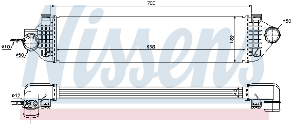 Intercooler potrivit FORD C-MAX II, FOCUS III, GRAND C-MAX, KUGA II, TOURNEO CONNECT V408 NADWOZIE WIELKO, TRANSIT CONNECT V408/MINIVAN 1.6/1.6ALK 07.10- [1]