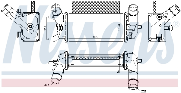 Intercooler potrivit FORD ECOSPORT, FIESTA VII 1.0 10.13- [1]