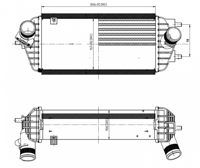 Intercooler potrivit KIA CARENS IV 1.7D 03.13- [2]