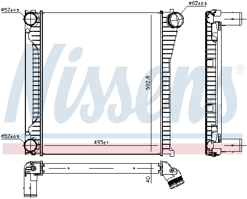 Intercooler potrivit LAND ROVER RANGE ROVER III 4.4D 07.10-08.12 [3]