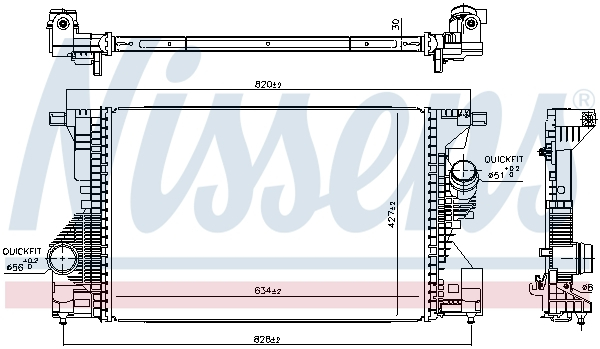 Intercooler potrivit MERCEDES A (V177), A (W177), B SPORTS TOURER (W247), CLA (C118), CLA SHOOTING BRAKE (X118), GLA (H247) 1.3/1.3H/1.4H 03.18- [1]