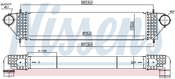 Intercooler potrivit MITSUBISHI ECLIPSE, OUTLANDER III 1.5/2.2D/2.3D 08.12- [1]