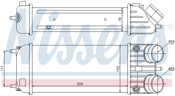 Intercooler potrivit NISSAN PATROL GR V; PEUGEOT 207 1.6/2.8D 06.97-12.13 [1]