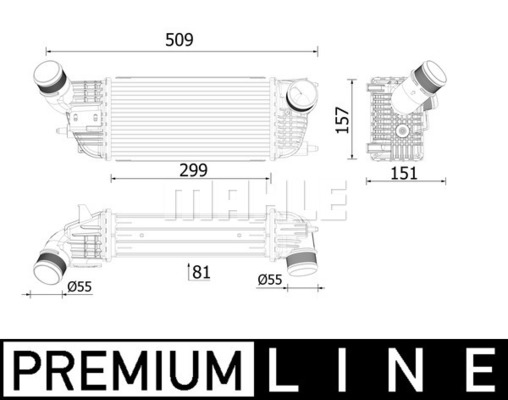 Intercooler potrivit PEUGEOT 508 I 2.0DH 11.10-12.18 [1]