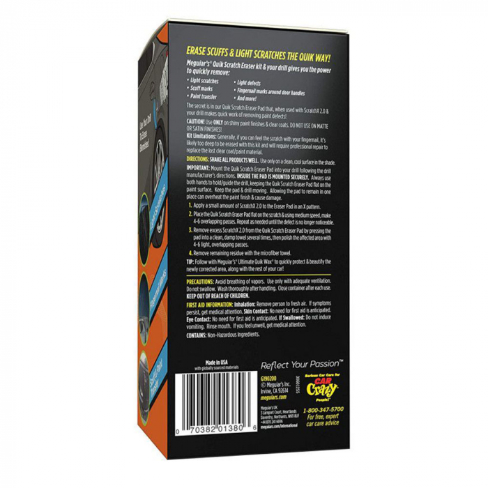 Kit indepartare zgarieturi caroserie auto Meguiar's, Quik Scratch Eraser Kit [2]