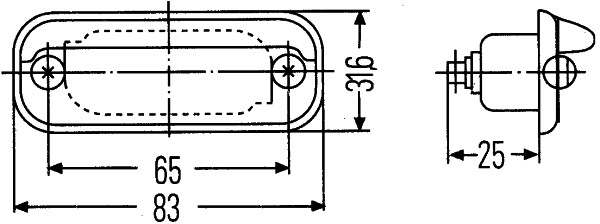 Lampa numar inmatriculare MERCEDES O309, T2/L dupa 1968 [2]