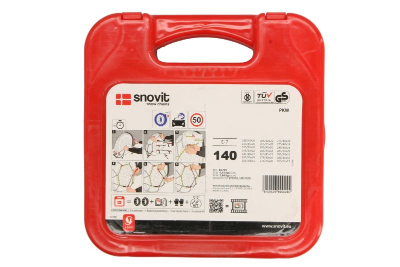 Lanturi zapada JOPE, autoturisme, certificat O-NORM, za lant 7mm, Cert austriac. V-5117; link 7 mm, marime: 235/40R20; 235/45R20; 235/50R20; 245/30R22; 245/40R21; 245/50R19; 255/30R21; 255/30R22; 2 [2]