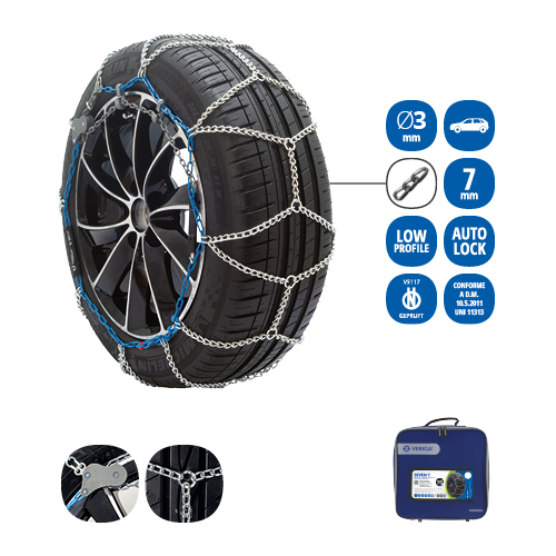 Lanturi zapada VERIGA, autoturisme, certificat O-NORM, certificat austriac. VR5117, marime: 185/80R15; 185R15; 195/60R16; 195/65R15; 195/70R15; 195/75R14; 195/80R14; 195R14; 205/50R17; 205/55R16; 2 [3]