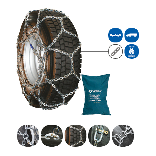 Lanturi zapada VERIGA, camioane, certificat O-NORM, certificat austriac. VR5117, marime: 225/70R22.5; 225/90R20; 245/75R22.5; 260/70R20; 265/70R19.5; 280/70R20; 295/75R16; 315/75R16; 35X11.50R1 [2]