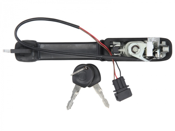 Maner usa Fata Dreapta cu cheie, exterior, fara inchidere centralizata, cu cheie, cu incuietoare, cu cablu/cabluri, negru potrivit VW PASSAT B3/B4 1.6-2.9 1988-1997 [2]