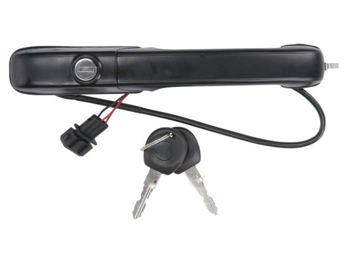 Maner usa Fata Dreapta cu cheie, exterior, fara inchidere centralizata, cu cheie, cu incuietoare, cu cablu/cabluri, negru potrivit VW PASSAT B3/B4 1.6-2.9 1988-1997 [3]