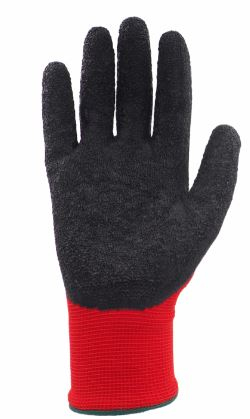Manusi de protectie ACTIVE GRIP, latex / poliester, marime: 9/L, 12 perechi, culoare: negru/rosu, durabilitate: EN ISO 21420:2020, cum se foloseste: reutilizabil [2]