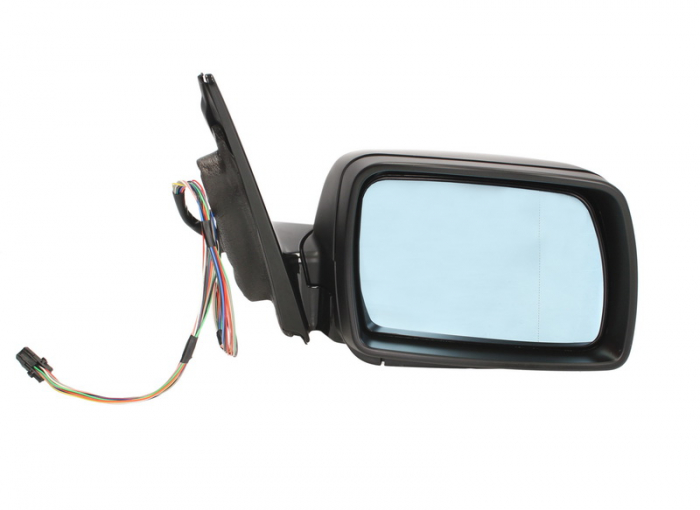 Oglinda dreapta electrica, asferic, incalzita, albastra, grunduita, pliabila electric BMW X5 intre 2000-2006 [1]