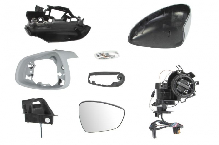 Oglinda dreapta electrica incalzita, albastra, grunduita, pliabila electrica, cu senzor temperatura CITROEN C5 III dupa 2008 [1]