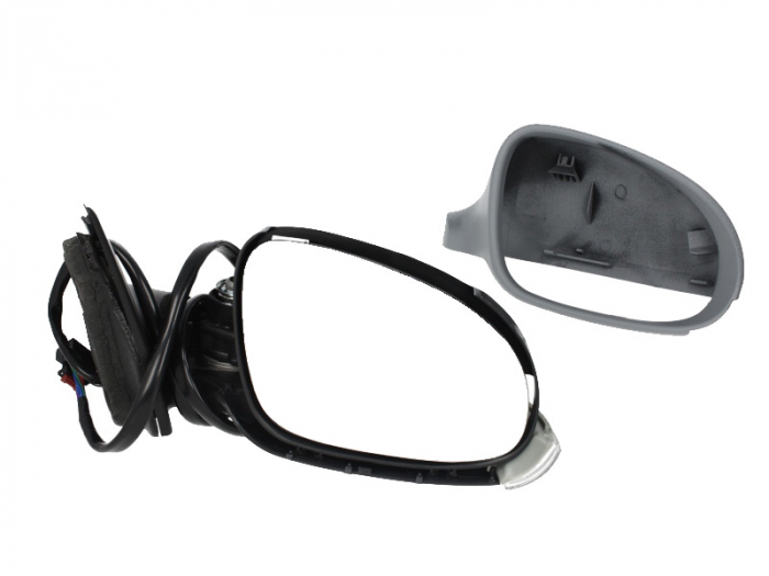 Oglinda dreapta VW PASSAT B6 intre 2005-2010 electrica, incalzita, convex, cu carcasa, cu semnalizare, pliabila electric, lumina exterioara, cu 9 pini [1]