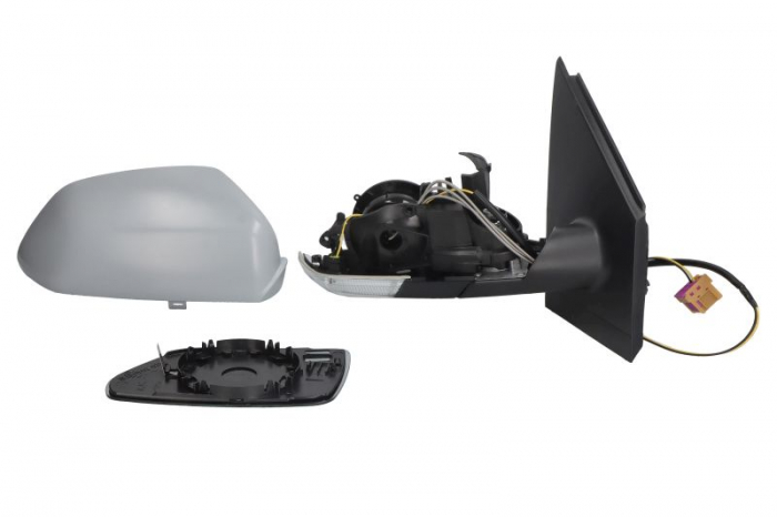Oglinda dreapta VW POLO intre 2005-2009 manuala, convex, cu carcasa, cu semnalizare [3]