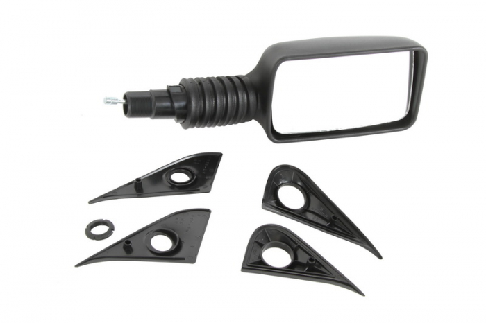 Oglinda laterala Dreapta mecanic, crom, carcasa neagra potrivit FIAT FIORINO, FIORINO/MINIVAN, UNO [3]