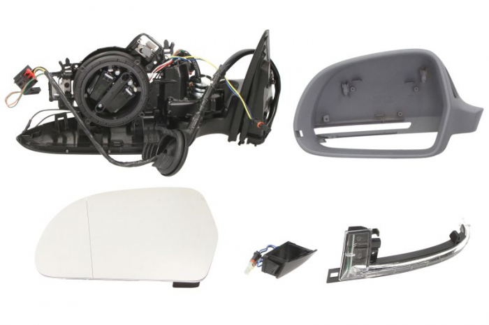 Oglinda laterala Stanga electrica, asferice, incalzita, potrivit AUDI A6 ALLROAD C6, A6 ALLROAD C7, A6 C6  [1]