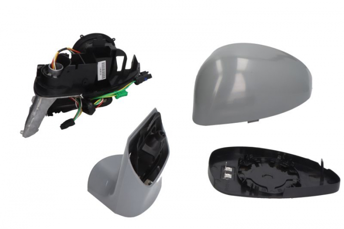 Oglinda stanga electrica, asferic, incalzita, albastra, grunduita CITROEN C4 intre 2004-2010 [3]