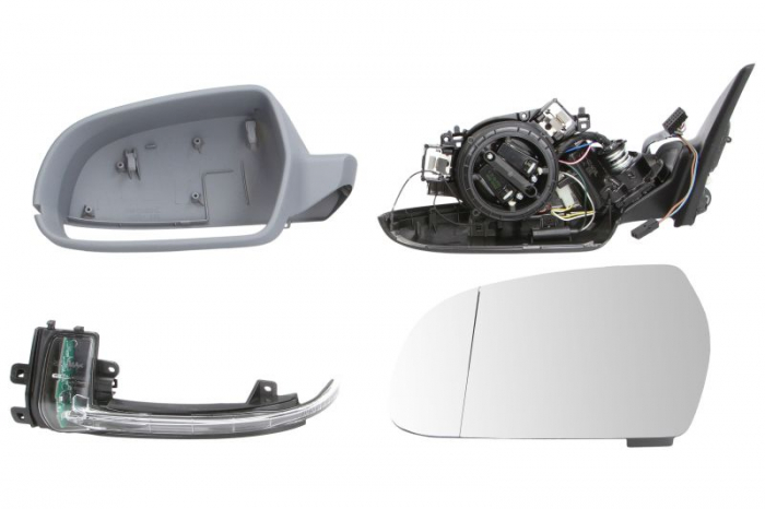 Oglinda stanga electrica, asferic, incalzita, grunduita, pliabila electric AUDI A5 dupa 2007 [1]
