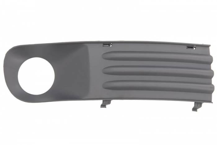 Ornament bara Fata Dreapta (cu gauri pentru lampa de ceata, plastic, gri) potrivit VW MULTIVAN T5, TRANSPORTER T5 11.03-08.15 09.09-04.15 [2]