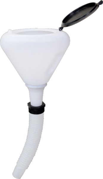 Pâlnie transparentă PROFITOOL cu capac, capacitate 1,7 l, lungime tub de umplere 205 mm [1]