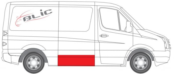 Panou lateral partea dreapta inferioara, lungime 40cm MERCEDES SPRINTER 3,5-T 906, SPRINTER 3-T 906, SPRINTER 4,6-T 906, SPRINTER 5-T 906 dupa 2006 [2]