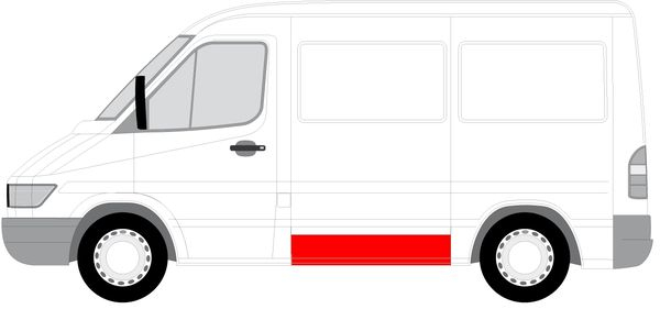 Panou lateral partea stanga inferioara, lungime 30cm MERCEDES SPRINTER; VW LT intre 1995-2006 [2]