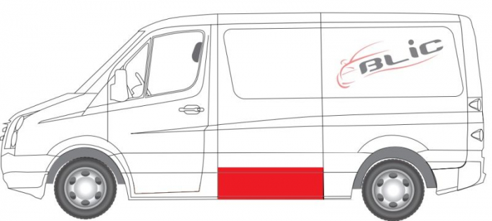Panou lateral partea stanga inferioara, lungime 40cm MERCEDES SPRINTER 3,5-T 906, SPRINTER 3-T 906, SPRINTER 4,6-T 906, SPRINTER 5-T 906; VW CRAFTER 30-35, CRAFTER 30-50 dupa 2006 [2]