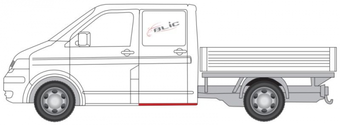Panou lateral stanga/dreapta cabina dubla, lungime 850cm VW TRANSPORTER V dupa 2003 [2]