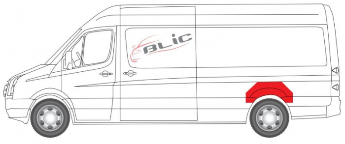 Panou lateral Stanga (partea din spate) potrivit MERCEDES SPRINTER 3,5-T (B906), SPRINTER 3-T (B906), SPRINTER 3-T (B910), SPRINTER 4,6-T (B906) [3]
