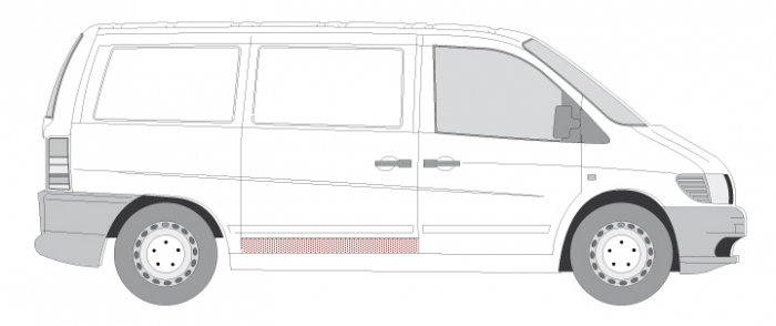 Panou pentru reparatie usa culisanta, inaltime 120mm MERCEDES V intre 1996-2003 [2]