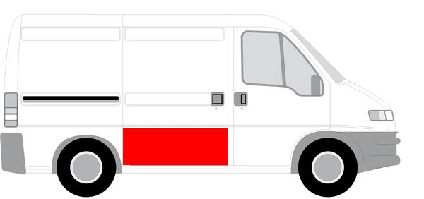 Panou pentru reparatie usa culisanta partea inferioara model scurt inaltime 400mm, lungime 1200mm CITROEN JUMPER; FIAT DUCATO; PEUGEOT BOXER intre 1994-2006 [2]